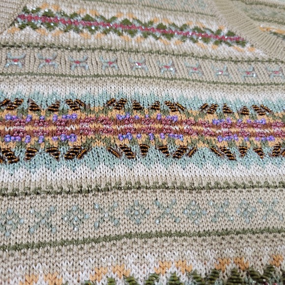 Ralph Lauren Purple Label Embellished Fair Isle Sweater Vest Womens Large $1690 - Picture 4 of 8